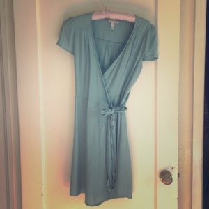 Light blue wrap dress